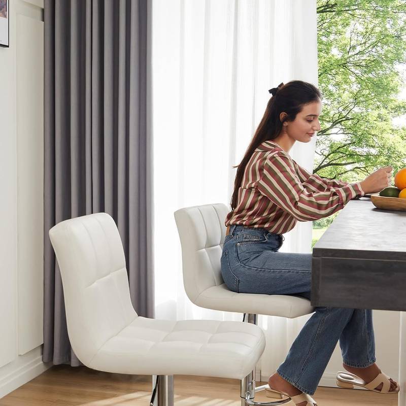 Chic Adjustable Bar Stools – Set of Two