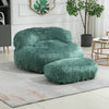 ChillNest Bean Bag Chair with Ottoman - Relax in Style! (Mint Green)