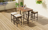 Cozy Acacia Bistro Set with Cushions