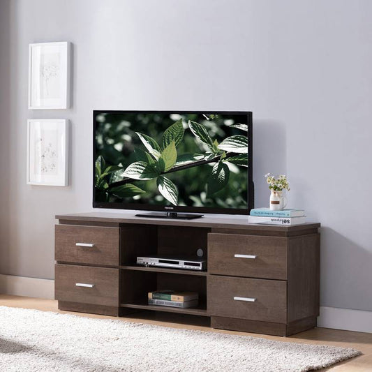 Walnut Oak Media Center with Storage