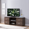 Walnut Oak Media Center with Storage