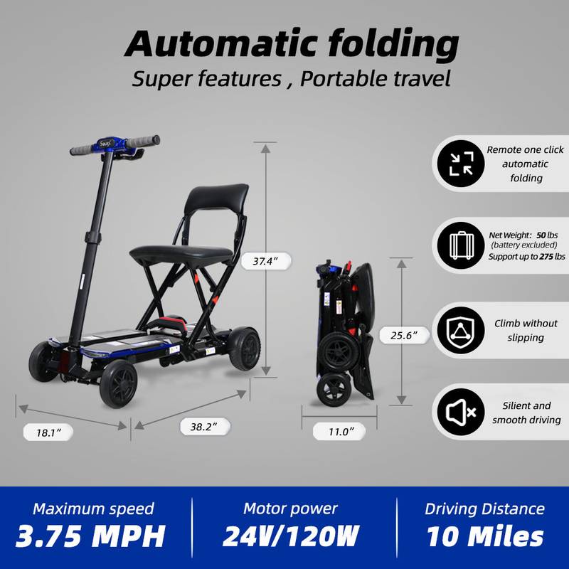 Easy Ride Folding Mobility Scooter for Adults