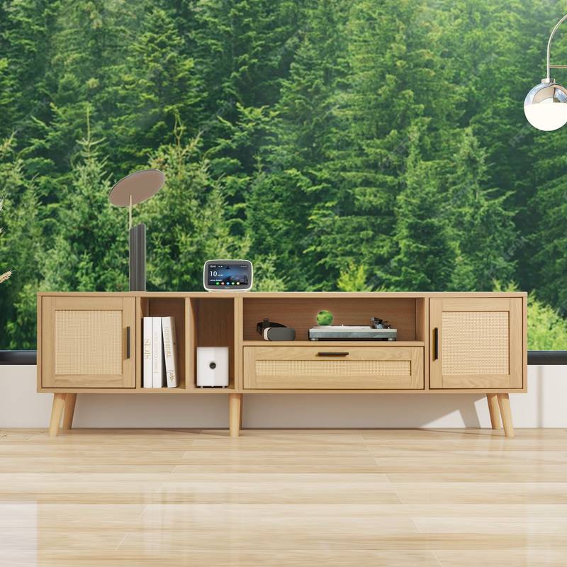 Rattan Chic TV Stand: Stylish Console for Any Room