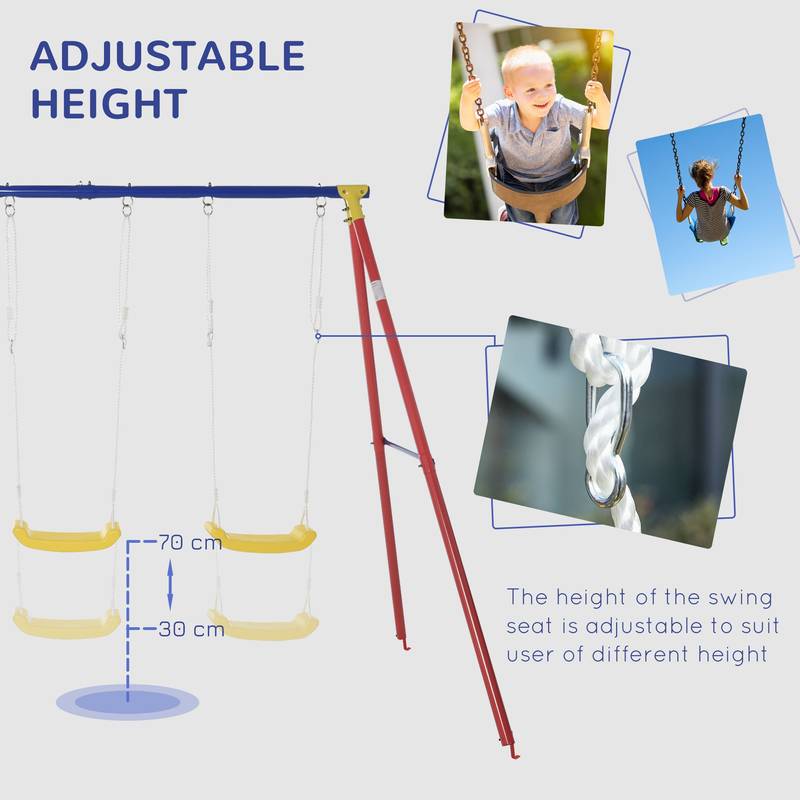 Outsunny Fun Swing Set Adventure