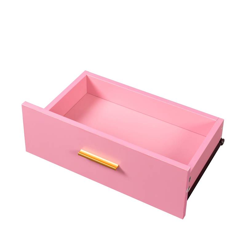 Chic Pink Hair Station with Stylish Storage