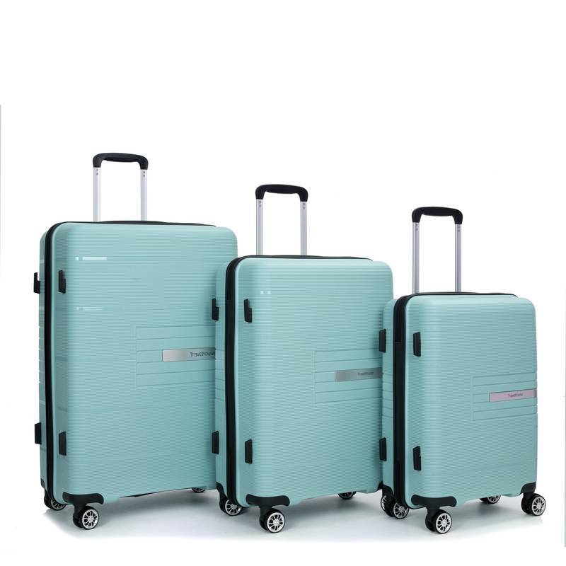 Light Green Hardshell Luggage Set with Spinner Wheels and TSA Lock