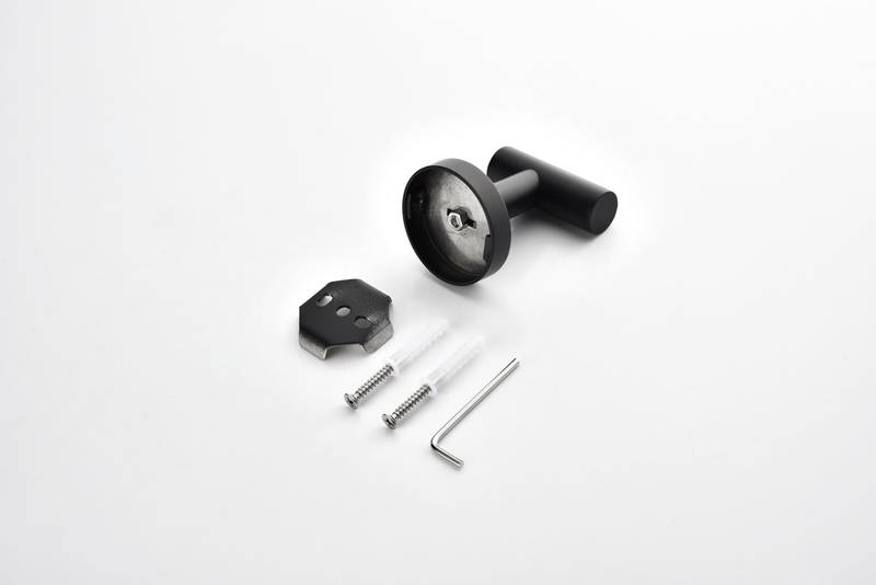 Sleek Black Wall Hooks - No Drill, Stylish & Functional!