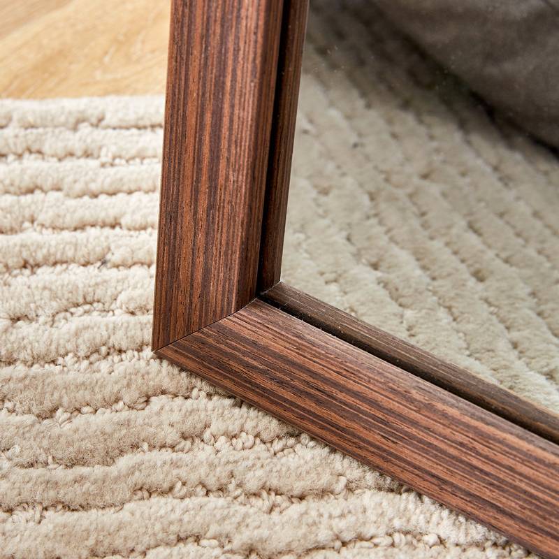 Elegant Wood Grain Full-Length Mirror