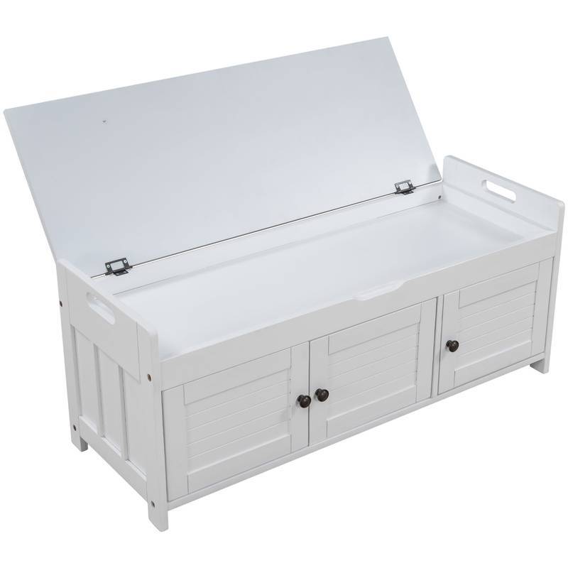 Chic Storage Bench with Cushion and Hidden Space