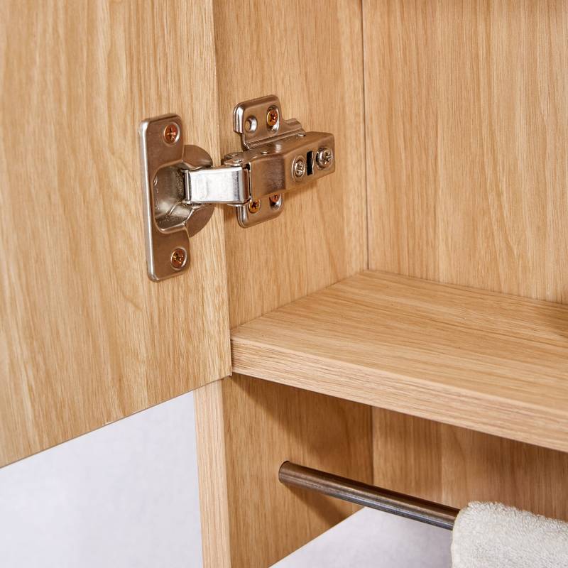 Stylish Wall-Mounted Bathroom Cabinet with Towel Rack and Shelves
