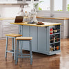 Versatile Rolling Kitchen Island with Drop Leaf & Storage