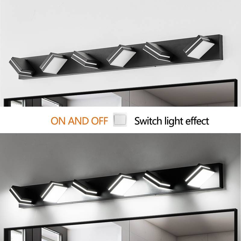 Sleek Black LED Bathroom Vanity Light