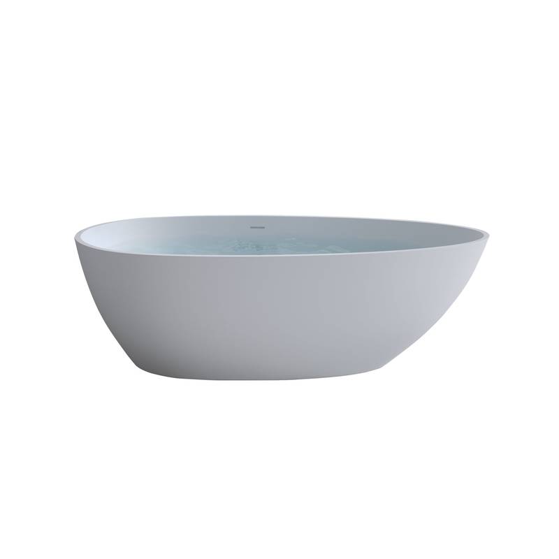 Elegant Matte White Freestanding Soaking Tub
