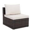 Chic Outdoor Wicker Lounge Set with Glass Table