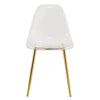 Chic Crystal Dining Chairs - Set of Four with Gold Legs