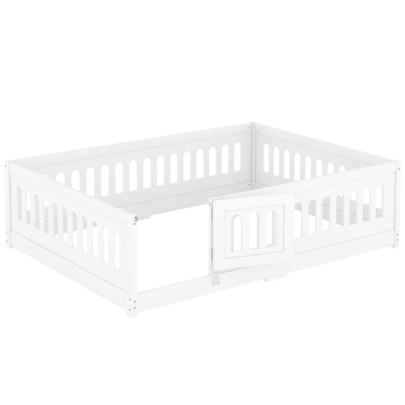 Cozy Guardrail Floor Bed for Kids