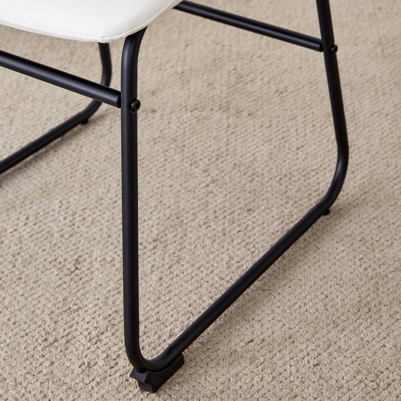 Chic White PU Leather Chair - Perfect for Modern Spaces!
