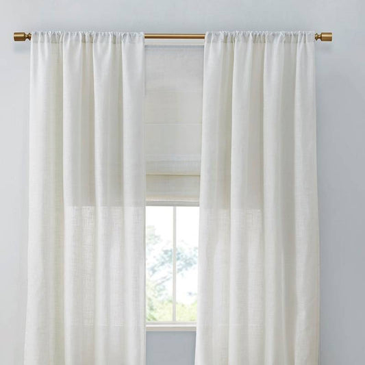 Breezy Linen Look Curtains Pair