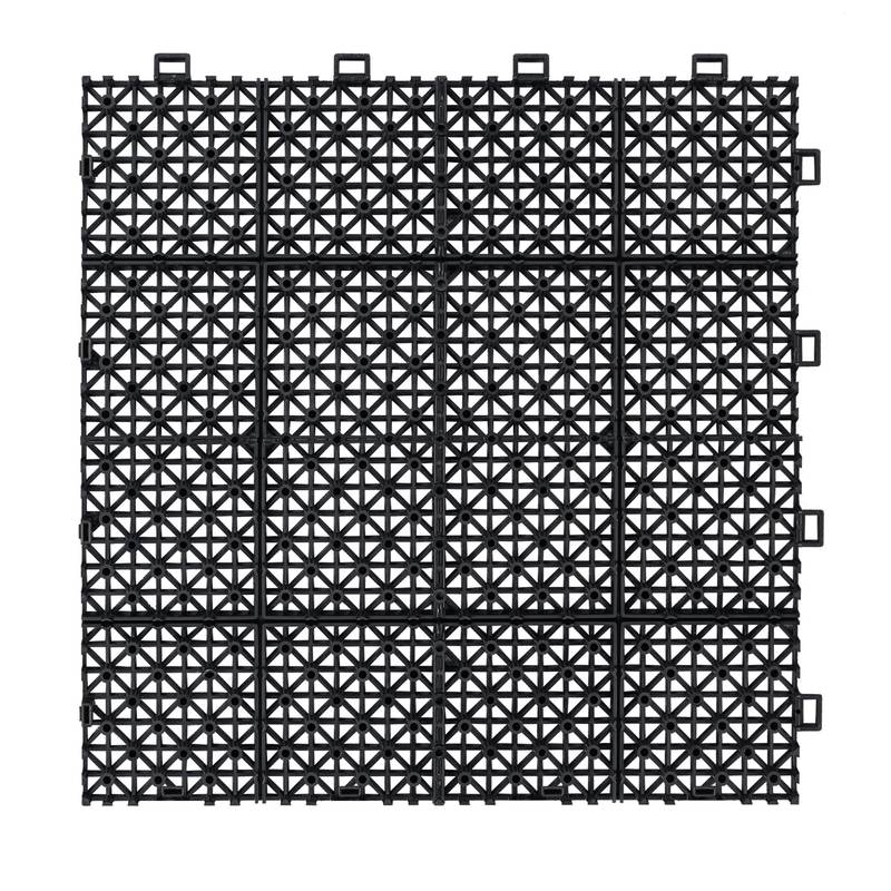 Rosette Outdoor Deck Tiles - Waterproof & Non-Slip