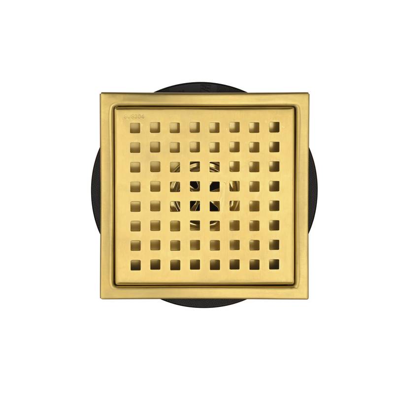 Sleek Square Shower Drain with Removable Grate