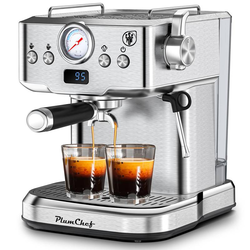 BrewMaster Pro Espresso Maker with Frother - Perfect for Cappuccinos and Lattes!