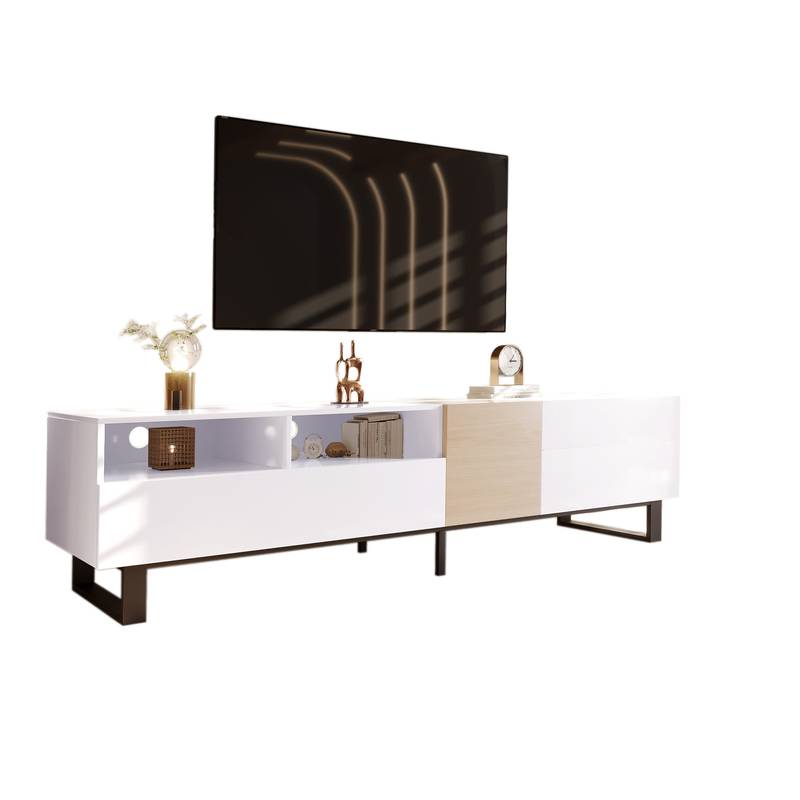 Stylish TV Stand with Ample Storage & Drop-Down Door