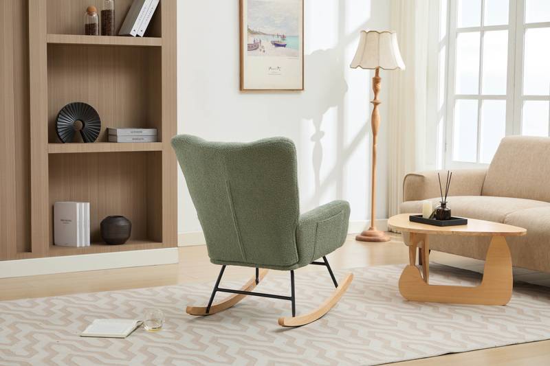 Cozy Green Rocking Glider - Perfect for Nurseries & Living Rooms