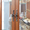 Illuminated Oak Glass Display Cabinet