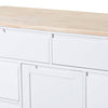 Stylish Kitchen Cart with Wood Top & Easy-Glide Drawers