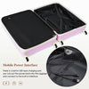 TravelBuddy Pro: Stylish Carry-On Luggage Set with USB Port & Cup Holder
