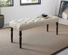 Cozy Tan Tufted Dining Bench