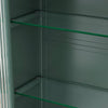 Chic Arched Glass Cabinet in Dark Green