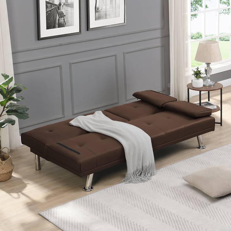 Cozy Convertible Sofa Bed with Modern Armrests
