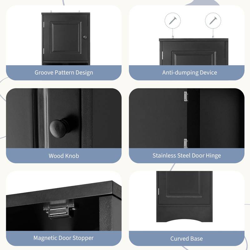 Stylish Corner Storage Cabinet for Bathroom