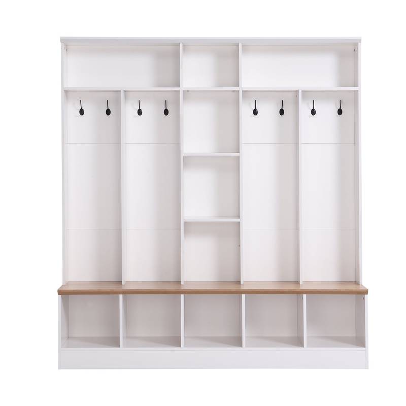 Chic Entryway Hall Tree with Storage Bench & Coat Rack