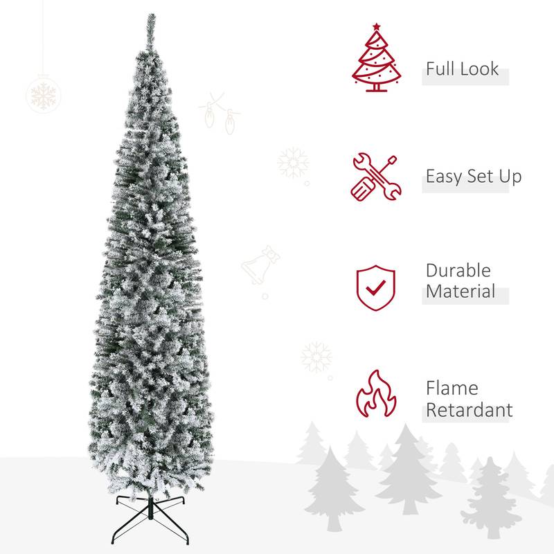 Frosted Slim Christmas Tree