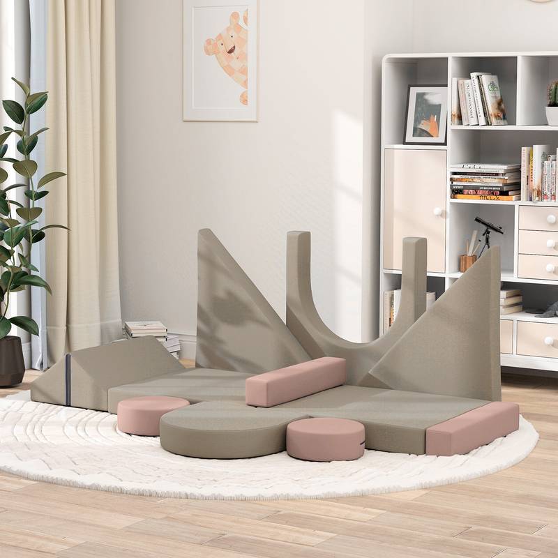 Cozy Kid's Play Couch Set in Pink