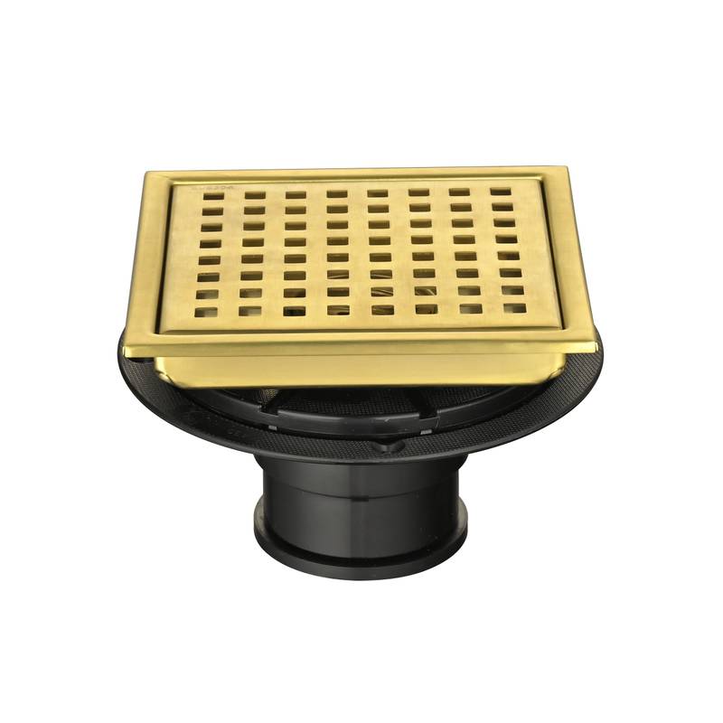 Sleek Square Shower Drain with Removable Grate