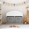 Whimsical Wooden Toy Chest & Bench with Fabric Drawers