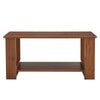 Sleek Walnut Double-Layer Coffee Table