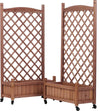 Garden Oasis Duo: Raised Planter with Climbing Trellis