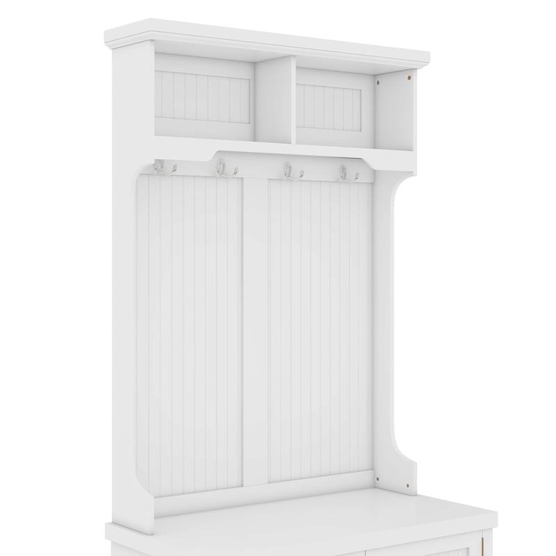 Stylish Entryway Organizer with Shoe Storage and Coat Hooks