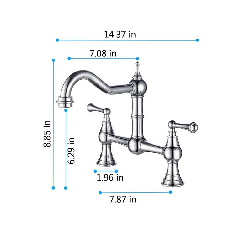 Classic Charm Dual Handle Kitchen Faucet