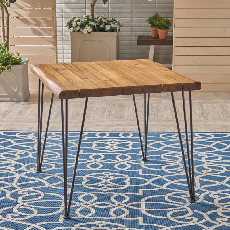 Zion Wood & Metal Blend Table