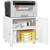 Sleek Mobile Printer Stand with Storage for Home Office