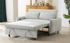 Light Blue Sleeper Sofa with USB Ports and Pillows