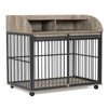 Stylish Sturdy Dog Crate End Table with Storage