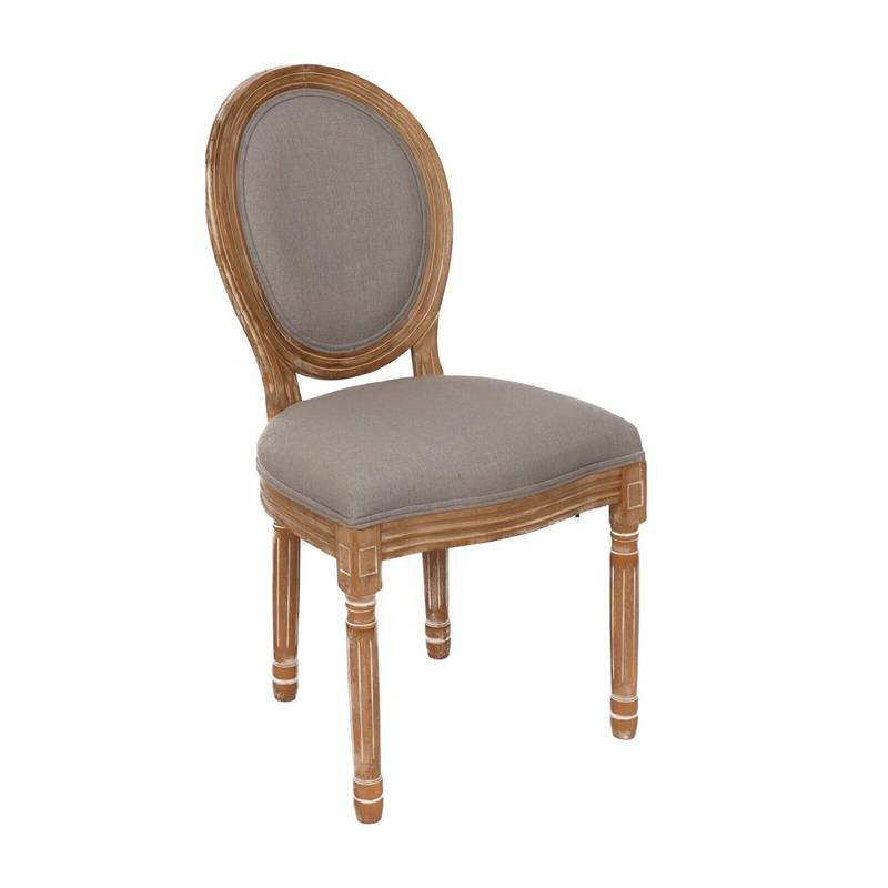 Chic French Accent Chairs - Set of Two in Grey