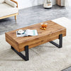 Chic Rustic Coffee Table with Metal Legs