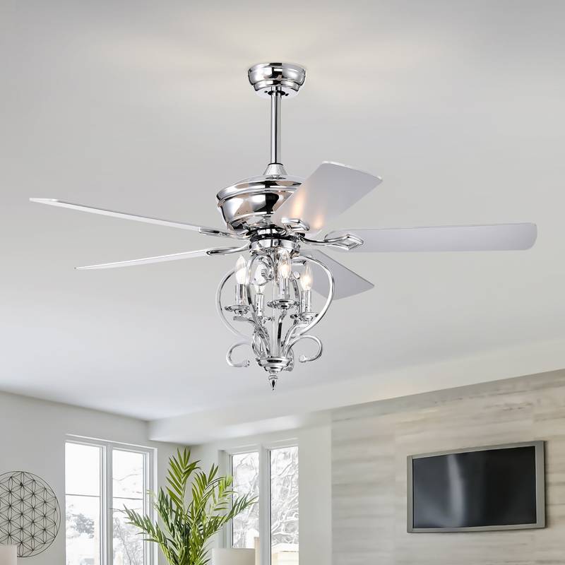 “Classic Comfort Ceiling Fan - Remote Controlled, Stylish Wood Blades”